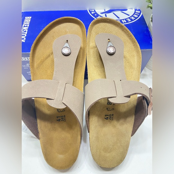 NEW Birkenstock Medina Mocca Birkoflo Leather Thong Slide Sandals Men’s 9,10 - Picture 3 of 11